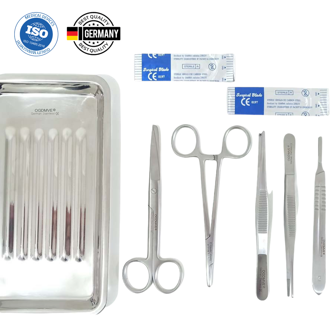 Set Sutura Cirugia 7pz Instrumental Quirurgico Acero Inoxidable Ogdmve