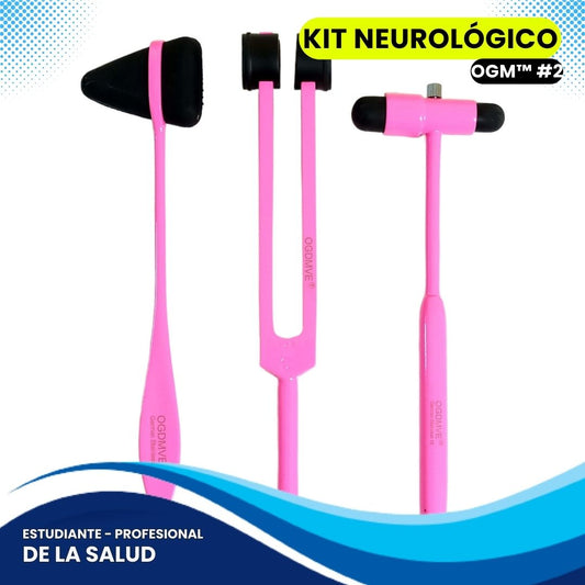 Kit Neurologico Profesional OGM #2 Martillo Reflejo Taylor + Neurologico Buck + Diapason