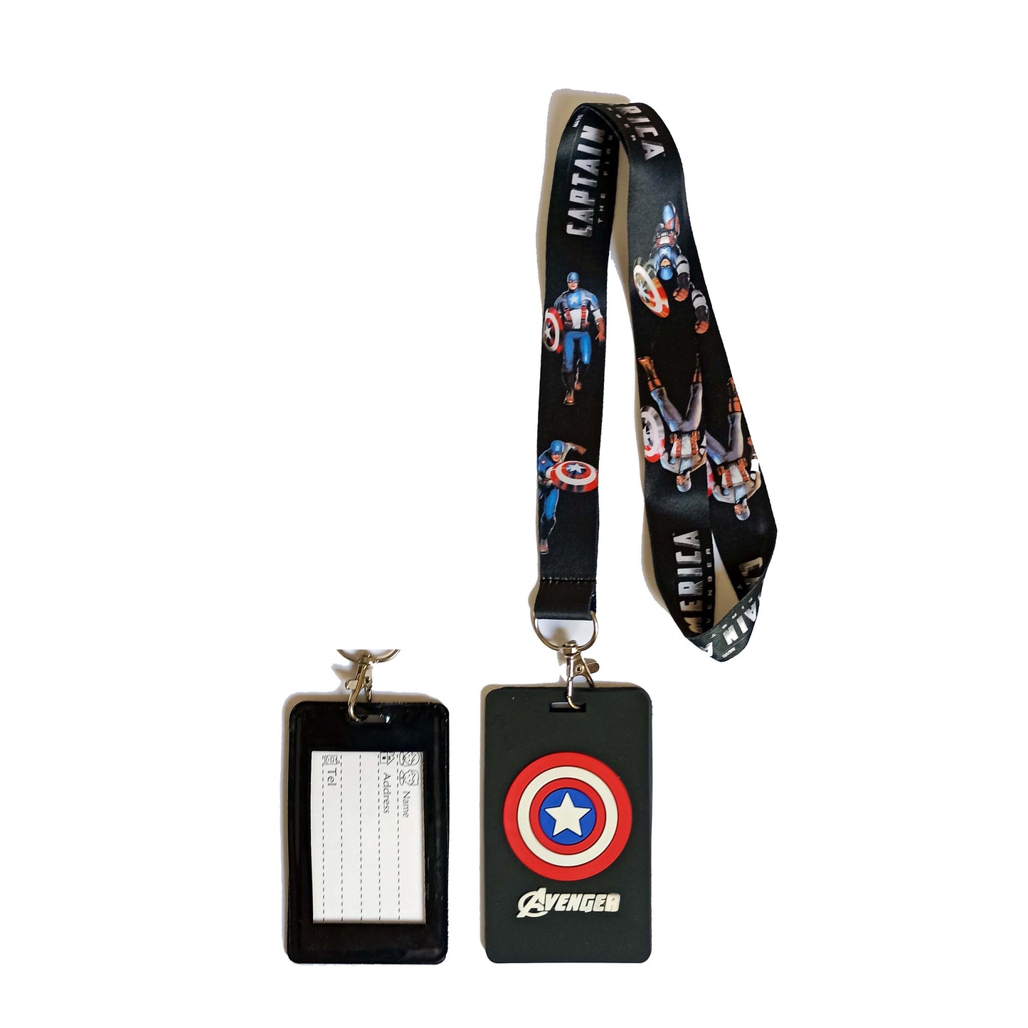 Lanyard + Tarjetero Silicon Super Heroe Medico Veterinario Tens Enfermera Ogdmve